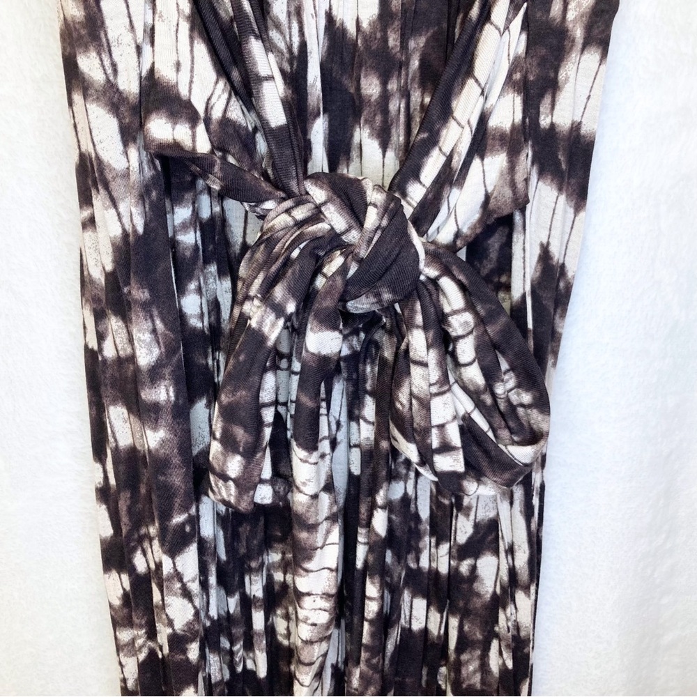 MaxMara Weekend Brown and Cream Jersey A-Line Dress Women’s Size Large - Picture 9 of 15